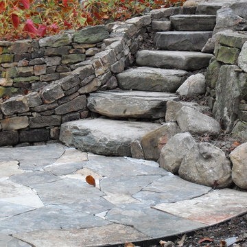 stone walls and steps
