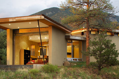 Contemporary one-story exterior home idea in Denver