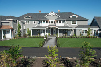 Beach style exterior home photo in Portland