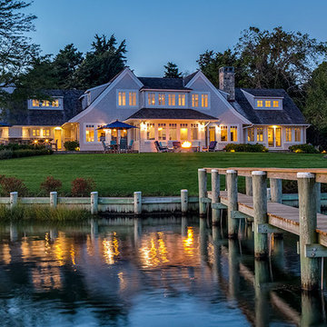 Summer Mooring - Harborfront, Dock & Evening Landscape - Cape Cod, MA Custom Hom