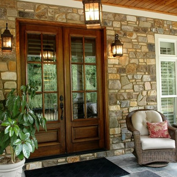 Tantallon Natural Stone Veneer Exterior Front Porch