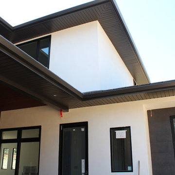 Temecula Ca. Soffit, Fascia, Gutters, Downspouts, Beam Cap, After Stucco