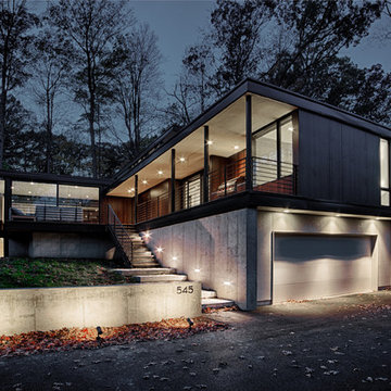 Terraced House - Elm Grove - Modern Wood Exterior in a Wooded Suburban Setting