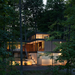 Terraced House - Elm Grove - Modern Wood Exterior in a Wooded Suburban Setting