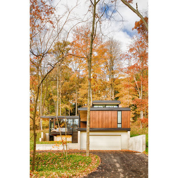 Terraced House - Elm Grove - Modern Wood Exterior in a Wooded Suburban Setting