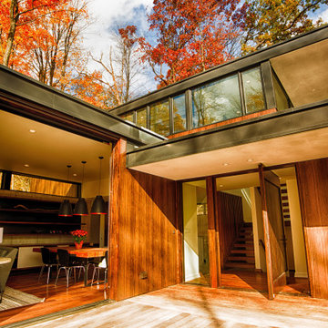 Terraced House - Elm Grove - Modern Wood Exterior in a Wooded Suburban Setting