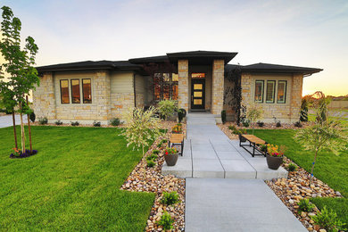 Inspiration for a contemporary exterior home remodel in Salt Lake City