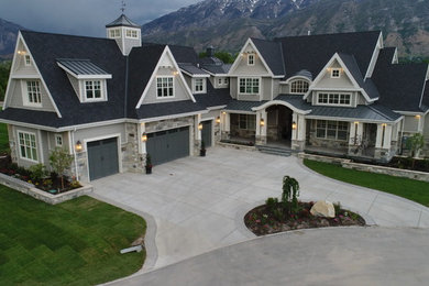 Huge traditional house exterior idea in Salt Lake City