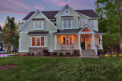 Example of a country exterior home design in Richmond