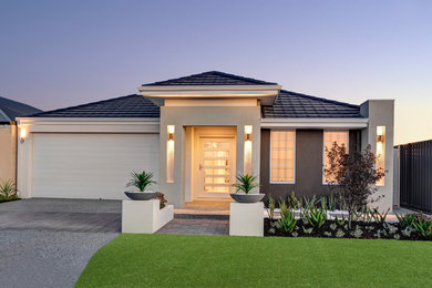 This is an example of a contemporary bungalow house exterior in Perth.