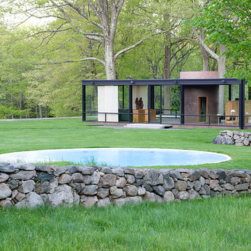The Glass House with pool.