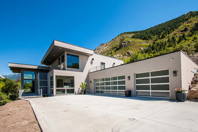 Contemporary exterior home idea in Salt Lake City
