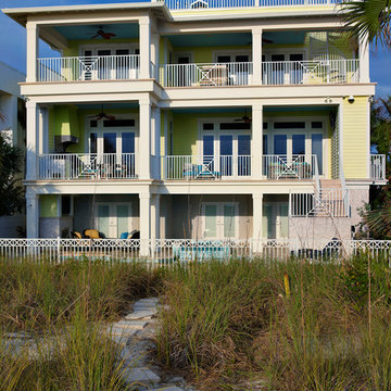 The Milkey Beachfront Custom Home Rear Elevation by Alvarez Homes (813) 701-3299