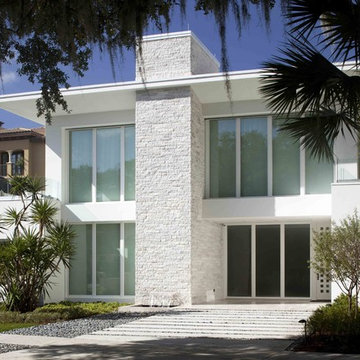 White Stone Exterior | Houzz