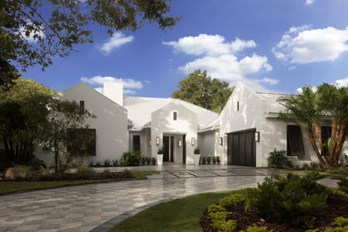 Inspiration for a tropical exterior home remodel in Orlando