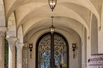 Inspiration for a mediterranean exterior home remodel in Orange County