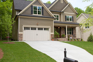 This is an example of a traditional two floor house exterior in Raleigh.