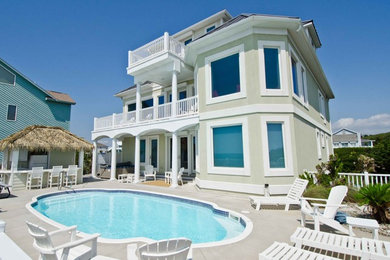 Beach style house exterior in Wilmington.