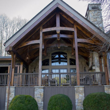 Timber Frame Porch In Cashiers NC