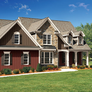 wallpapers Stone And Board And Batten Homes board and batten with stone houzz