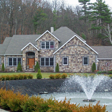 Traditional Exteriors Featuring Stone