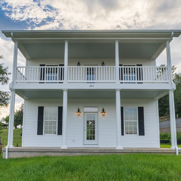 Traditional White House with Front Porch