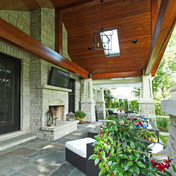 Transitional Craftsman with Dramatic Porticos
