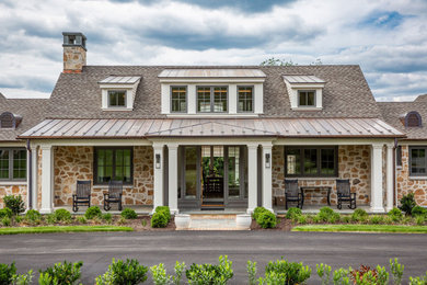 Transitional New Stone Home