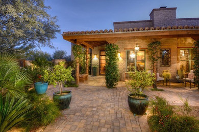 Inspiration for a southwestern exterior home remodel in Phoenix