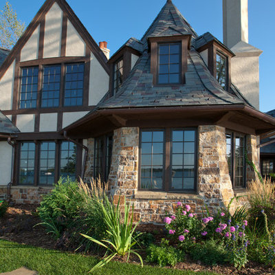 Inspiration for a timeless stone exterior home remodel in Minneapolis