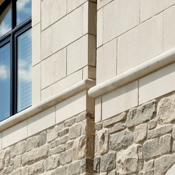 Tumbled Vintage / Mystick Grey Brick & Arriscraft Building Stone Home - Ontario