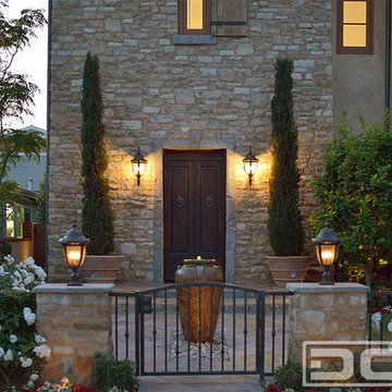 Tuscan Style Entry Door in Reclaimed Oak Wood & Hand-forged Hardware!