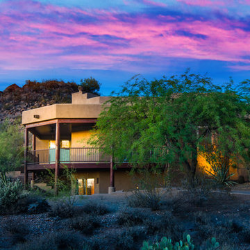 Twilight Shoot - High Desert Home on Mountain Side