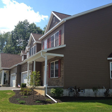 Twin Townhome Gutter Installation - Before and After