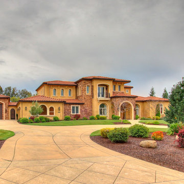 Two story addition to Mediterranean home Loomis CA