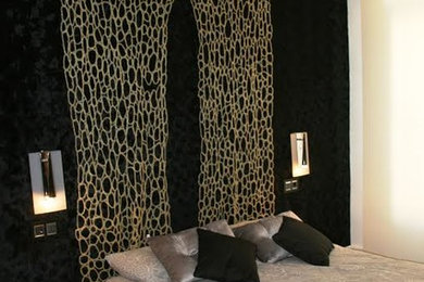 Example of a trendy bedroom design in Bilbao