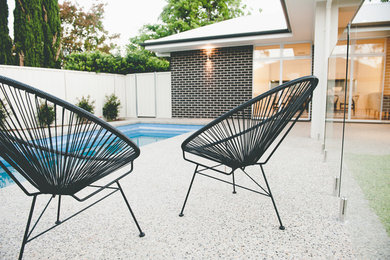 Design ideas for a contemporary house exterior in Adelaide.