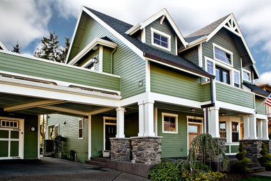 Inspiration for a craftsman exterior home remodel in Portland