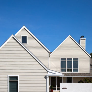 Vernacular exterior, Danish modern interior residence