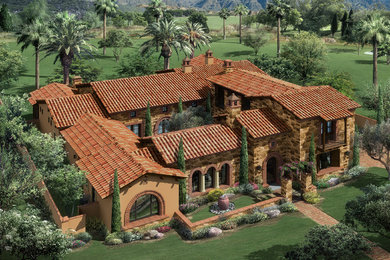 Example of an exterior home design in Orange County