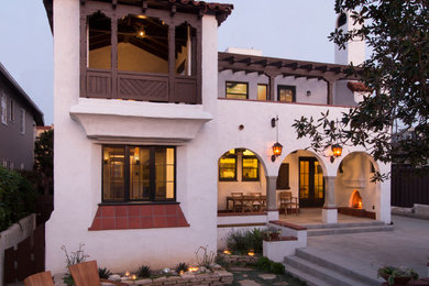 View of the loggia and upstairs sleeping porch