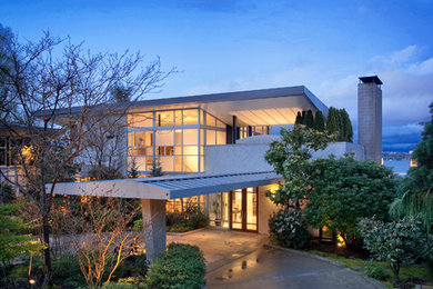 Inspiration for a modern exterior home remodel in Seattle
