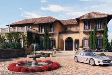 Tuscan exterior home photo in New York