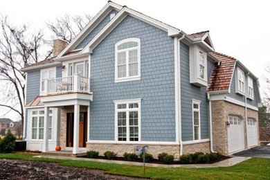 Inspiration for a craftsman exterior home remodel in Chicago