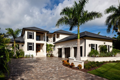 Inspiration for a tropical exterior home remodel in Tampa