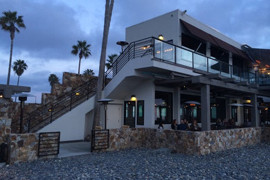 Coastal exterior home idea in San Diego