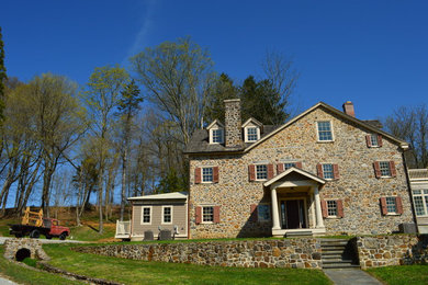 Country stone exterior home idea in Philadelphia