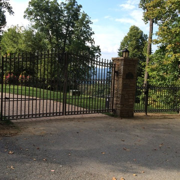 Waynesville NC Entry gates and iron fence