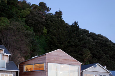 Inspiration for a modern exterior home remodel in Auckland