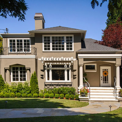 Inspiration for a timeless two-story exterior home remodel in San Francisco